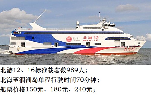 涠洲岛船票,广西北海旅行社,