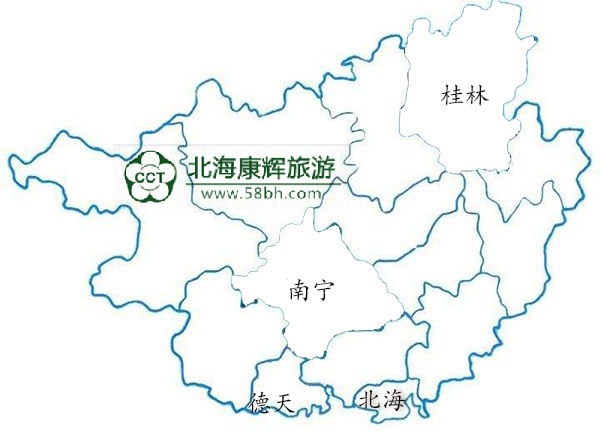 广西旅游地图,广西北海旅行社