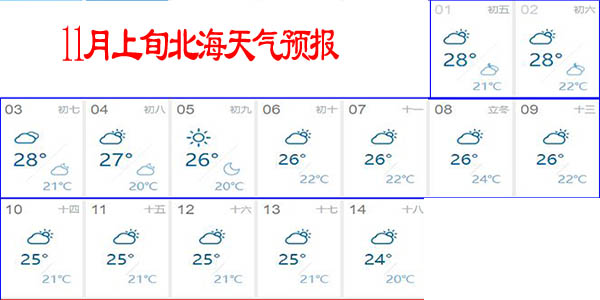 11月北海天气怎么样