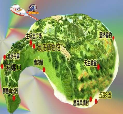 涠洲岛景区地图
