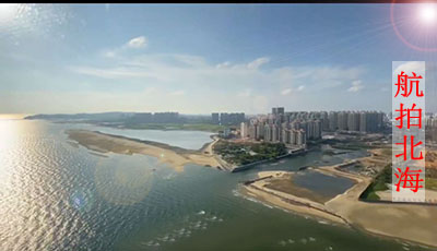 北海旅游,坐,直升飞机,涠洲岛,