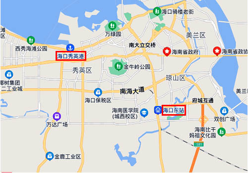 海口东站到秀英港码头