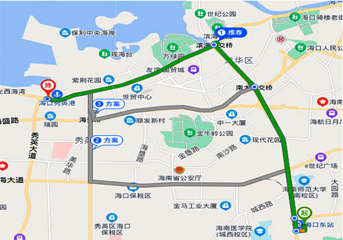 海口东站到秀英港码头
