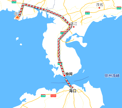 北海到海口有汽车